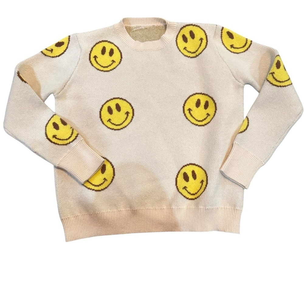 Women Moment Collection smiley face sweater Size L